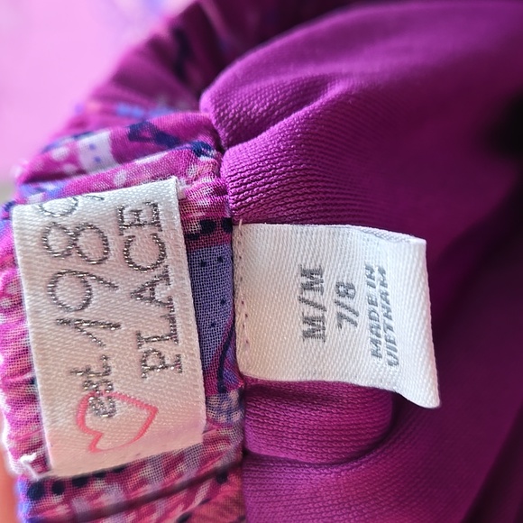 Children's Place Girls Outfit Butterfly Purple Top Skirt 8 10 - Picture 5 of 7